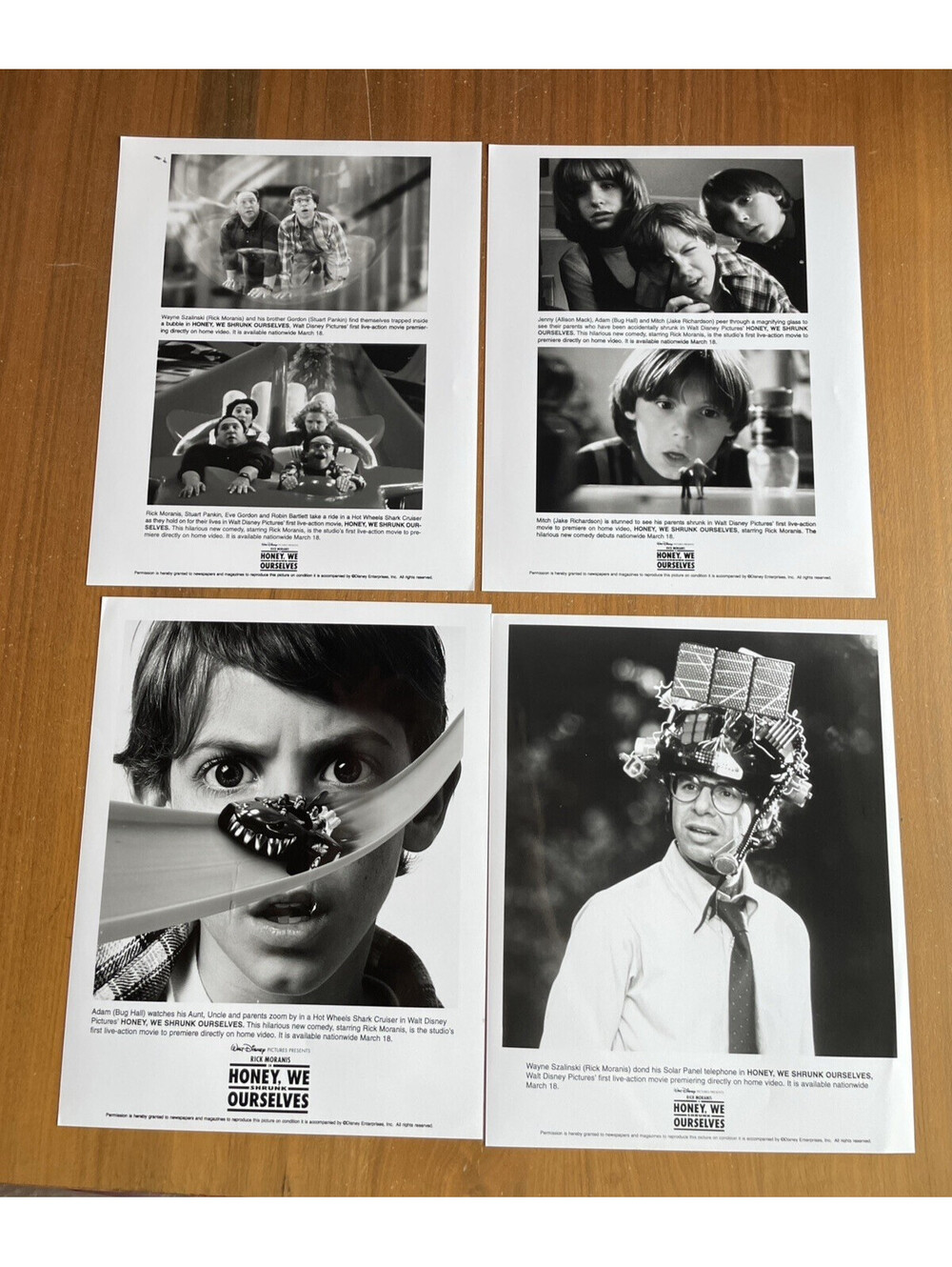 Honey We Shrunk Ourselves Movie Photo Lot Of 4  Photo 8 x 10